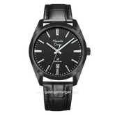 Alexandre Christie AC 1035 MD Black Leather Strap